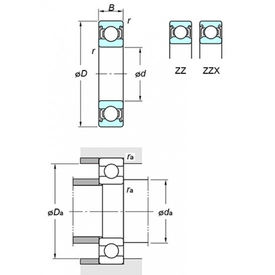 KOYO 6003ZZNR Deep groove ball bearings