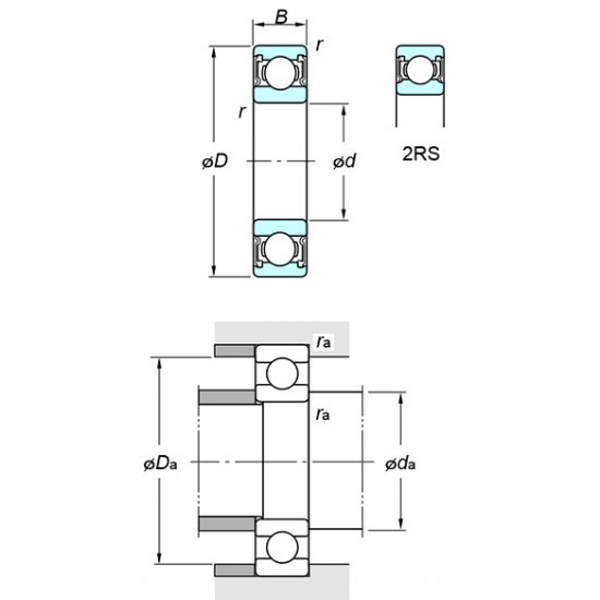 KOYO 6011 2RS Deep groove ball bearings