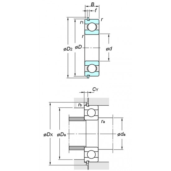 KOYO 6005NR Deep groove ball bearings