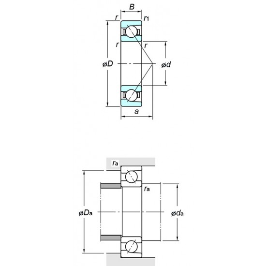 KOYO 7016 FY Angular contact ball bearings