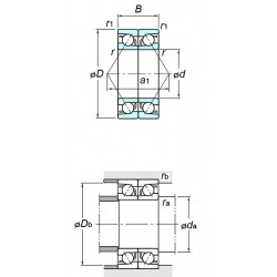 KOYO 7206BDB Angular contact ball bearings