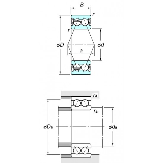KOYO 5206 2RS Angular contact ball bearings