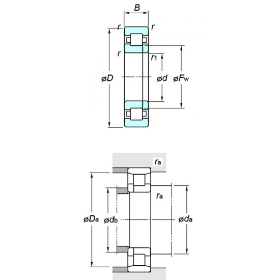 KOYO NUP307R Cylindrical roller bearing