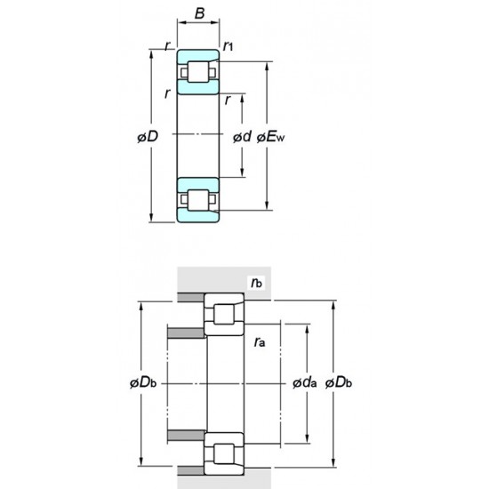 KOYO NF204 Cylindrical roller bearing