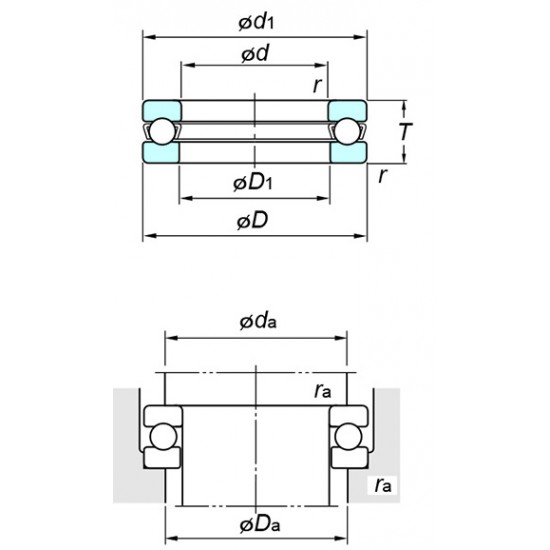 KOYO 51101MG  Thrust ball bearing
