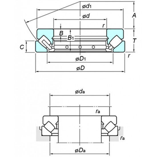 KOYO 29416R Spherical roller thrust bearing