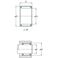 KOYO J-2816 Needle roller bearing