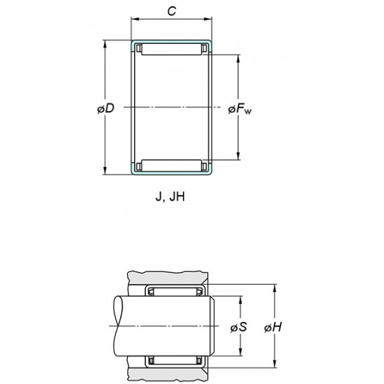 KOYO JH-88 Needle roller bearing