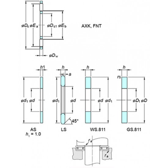 KOYO AXK4565B Needle roller bearing