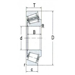 ZWZ KHM518445A6/KHM518410A6 Tapered roller bearing