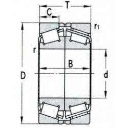ZWZ 352222X2 Tapered roller bearing