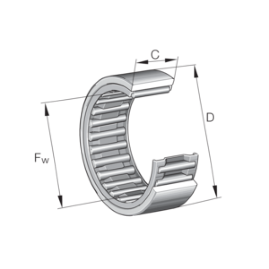 INA RNAO12X22X12-TV The centripetal roller bearing