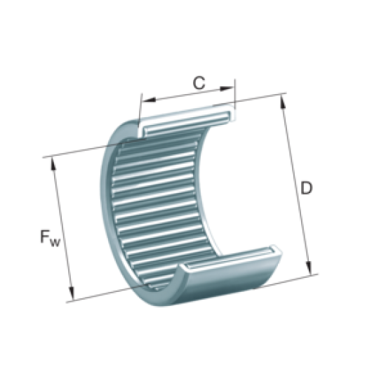 INA HN1212 Drawn cup needle roller bearing with open ends