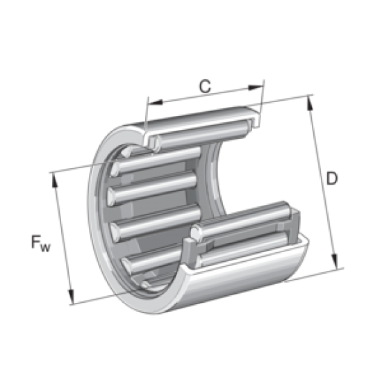 INA HK0408-B Drawn cup needle roller bearing with open ends