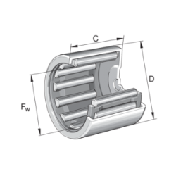 INA BK1210-B Drawn cup needle roller bearing with a closed end