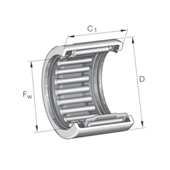 INA HK0812-2RS-FPM-DK-B-L271 Drawn cup needle roller bearing with open ends