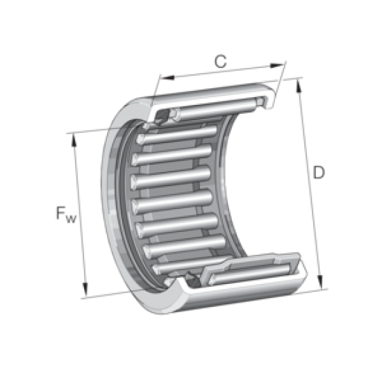 INA HK1214-RS-L271 Drawn cup needle roller bearing with open ends