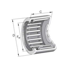 INA BK1414-RS Drawn cup needle roller bearing with a closed end