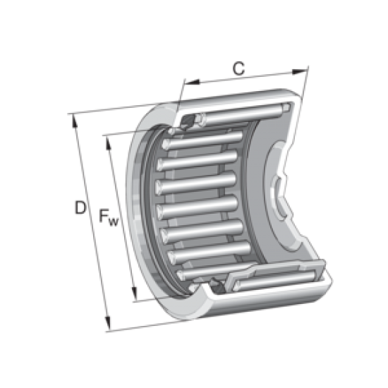 INA BK1414-RS Drawn cup needle roller bearing with a closed end