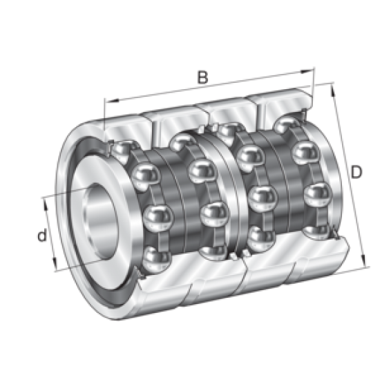 INA ZKLN4075-2RS-2AP-XL Angular contact thrust ball bearings
