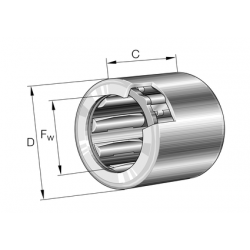 INA HF1216 Drawn cup roller clutch