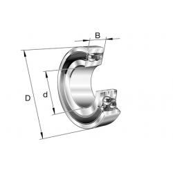 FAG 2200-2RS-TVH#E Self-aligning ball bearing