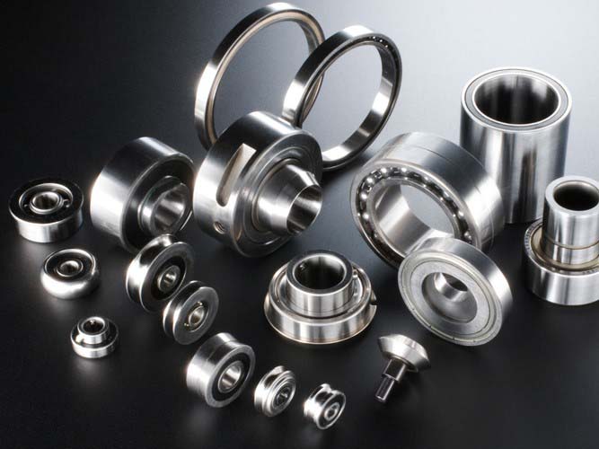 SMT bearing products on display.